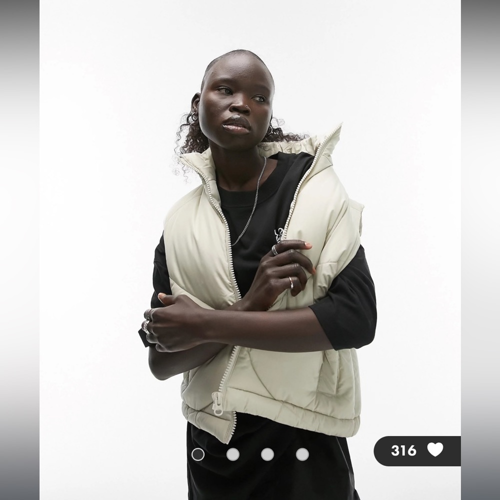 Topshop Petite Sleeveless Puffer Vest jacket